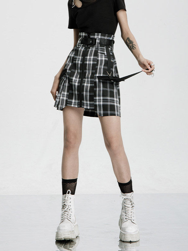 Utility High-Waist A-Line Skirt
