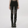 Goth Cutout Skinny Jeans Women