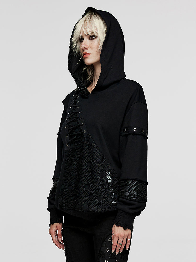 Dark Loose Knit Hoodie