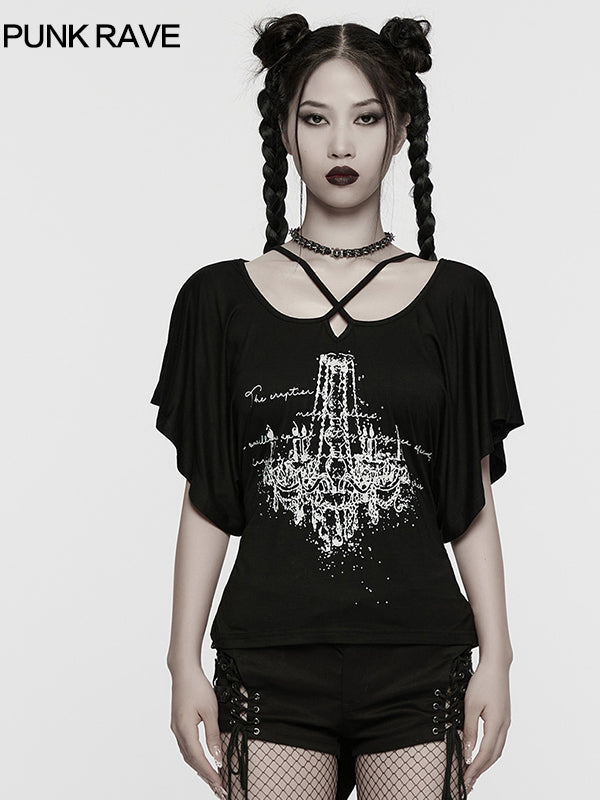 Chandelier Print Gothic Tee