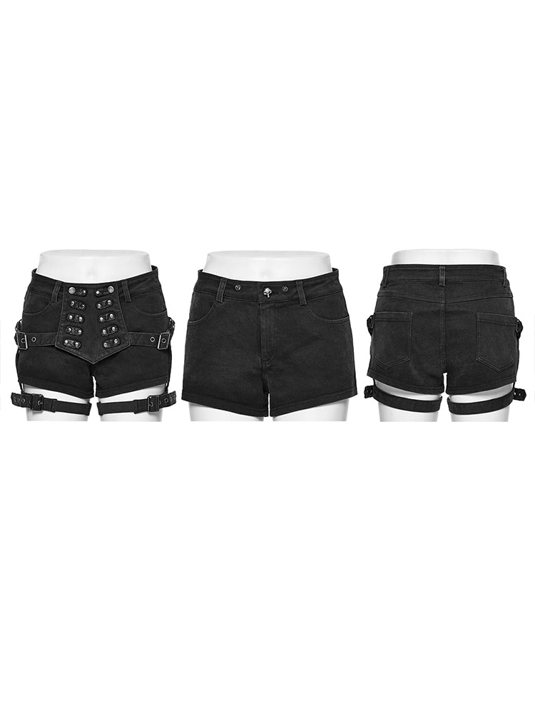 Punk Low-Rise Stretch Hot Shorts