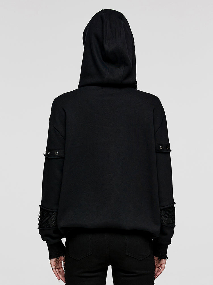 Dark Loose Knit Hoodie