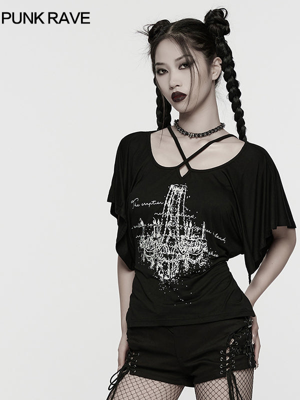 Chandelier Print Gothic Tee