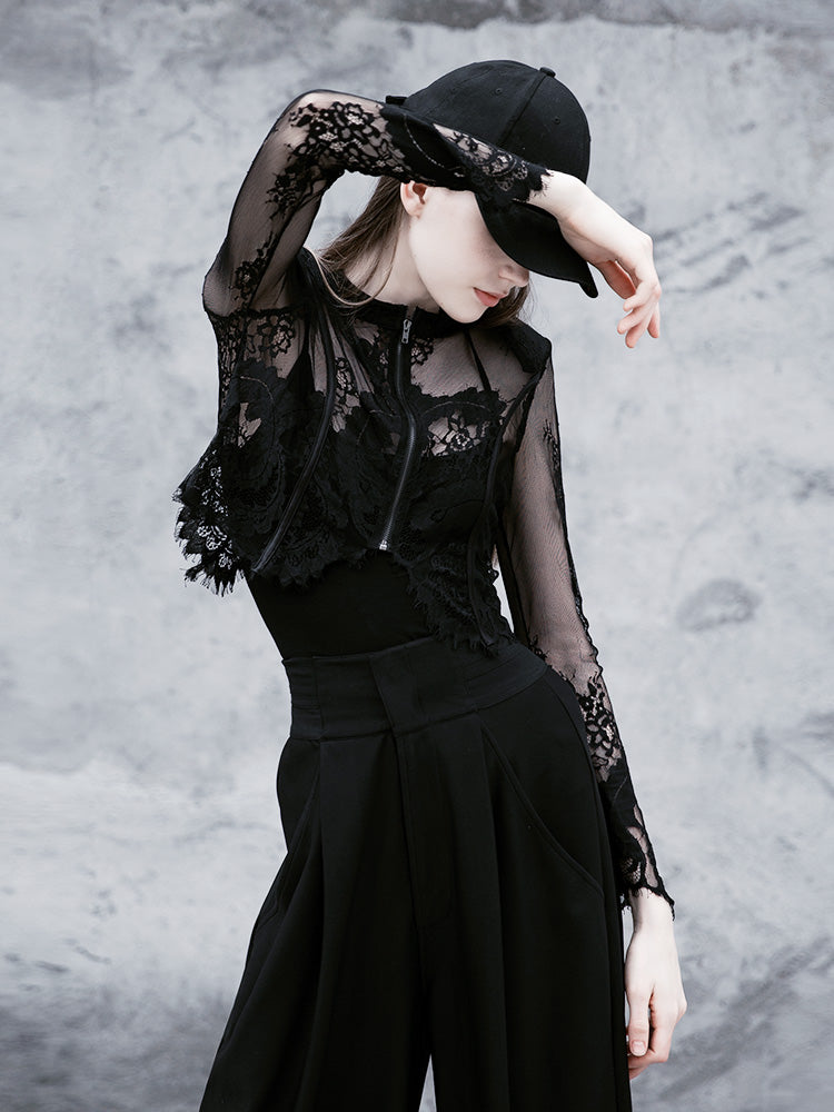 Sheer Lace Sunproof Shrug Top