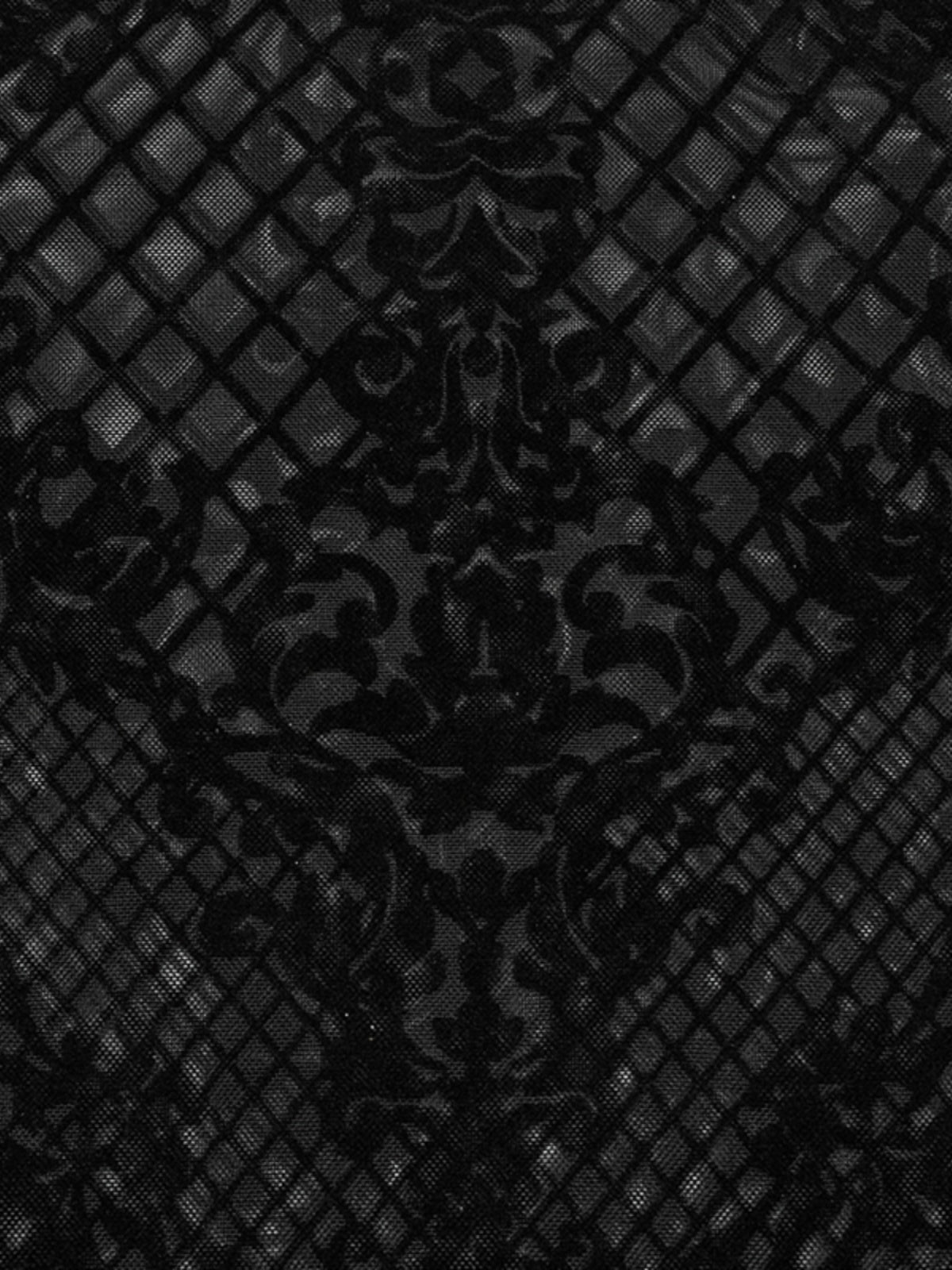 Goth Velvet Turtleneck Lace Top
