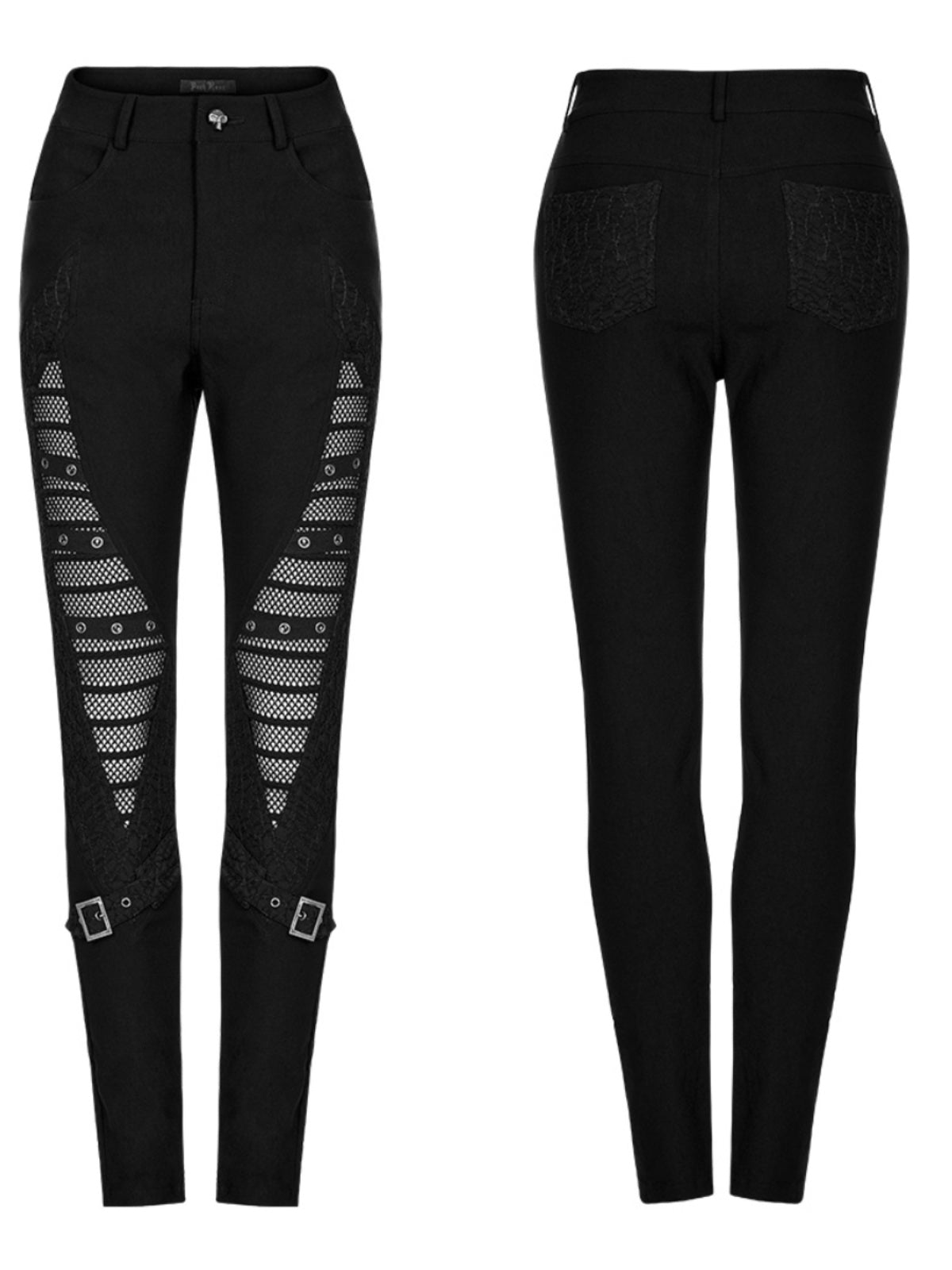 Goth Cutout Skinny Jeans Women