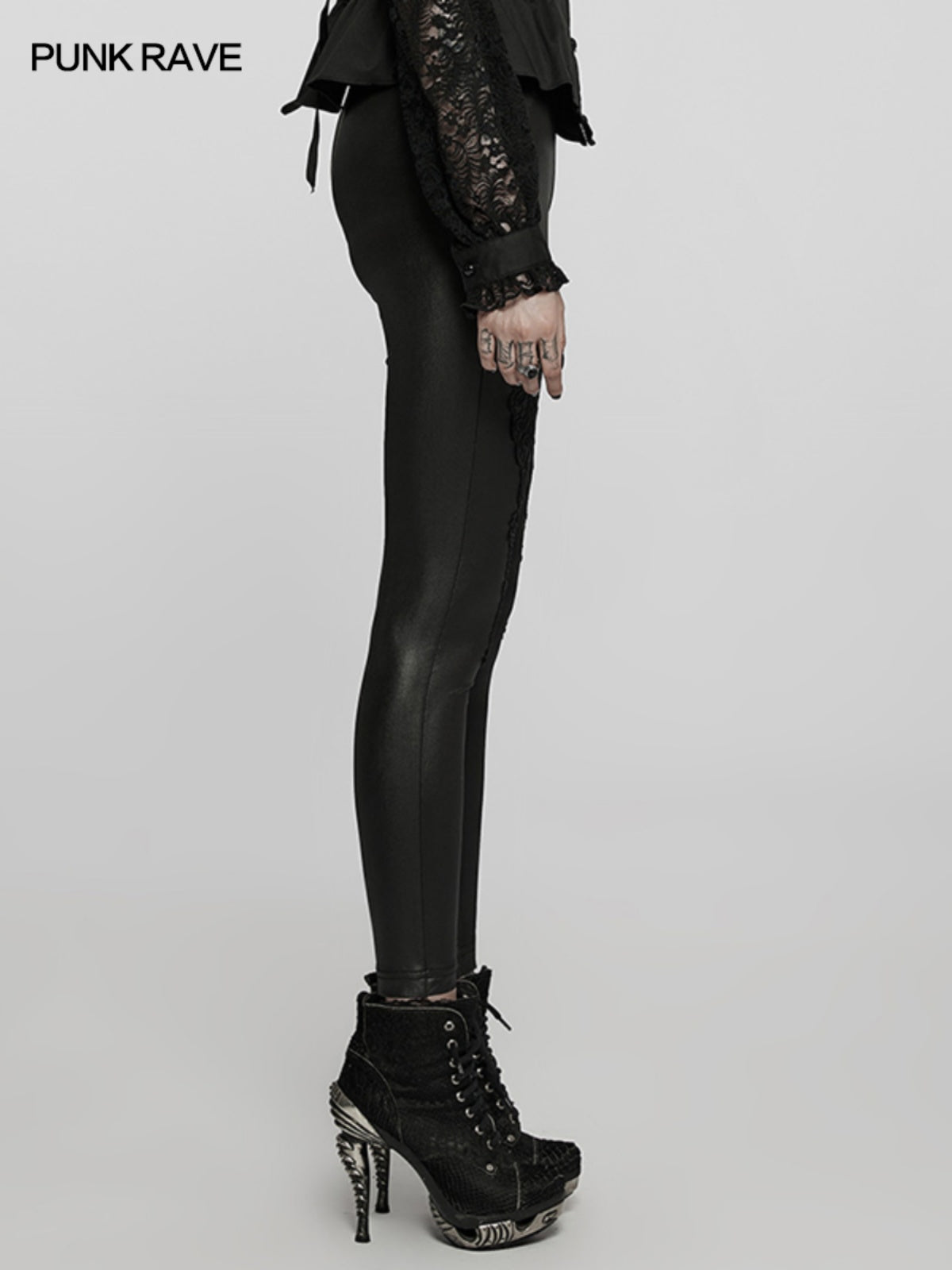 Goth High-Waist Skinny Pants