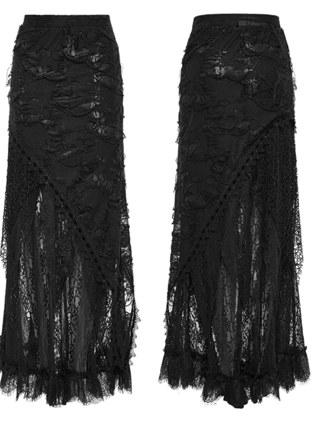 Black Lace Mermaid Skirt