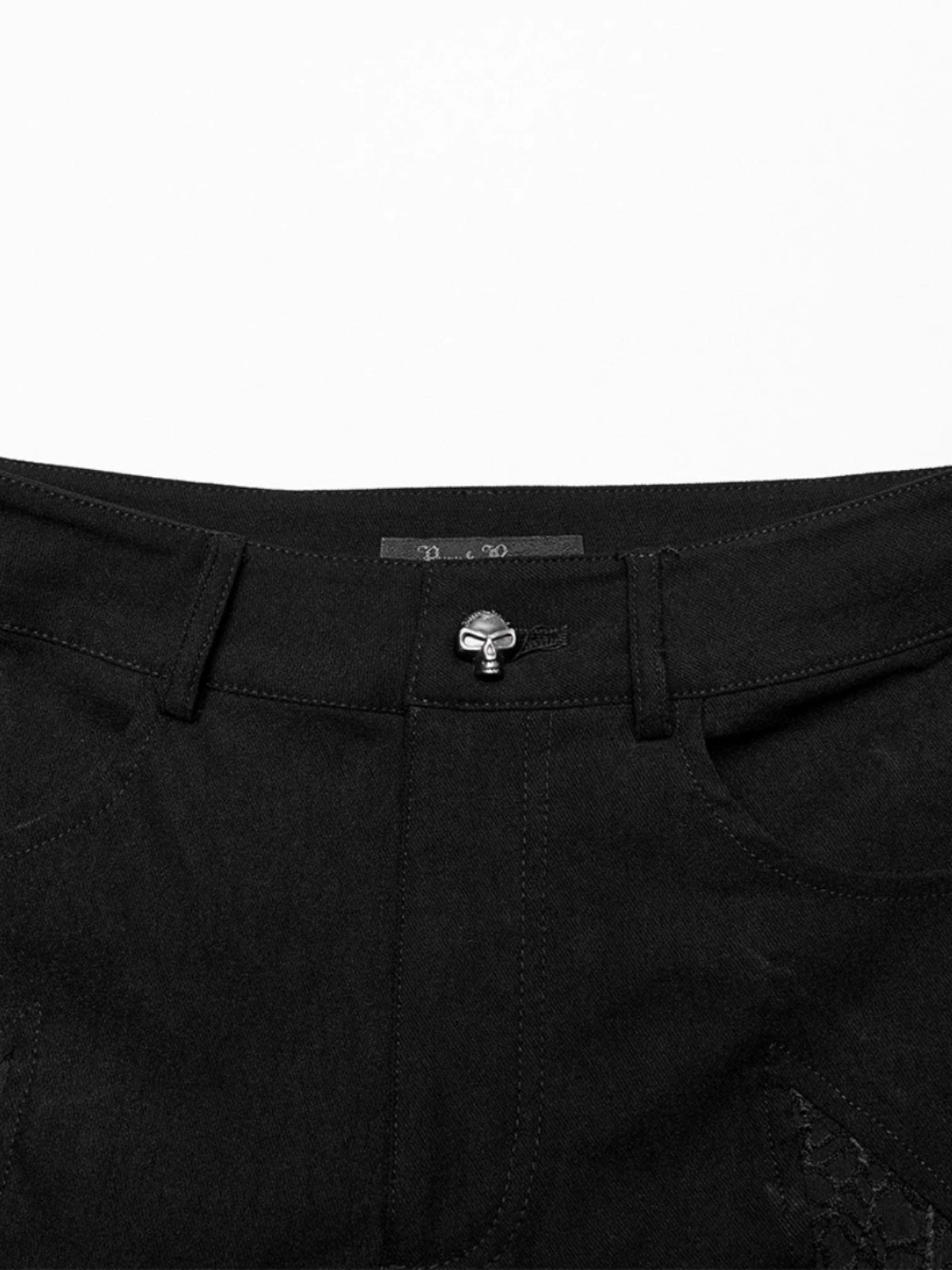 Goth Cutout Skinny Jeans Women