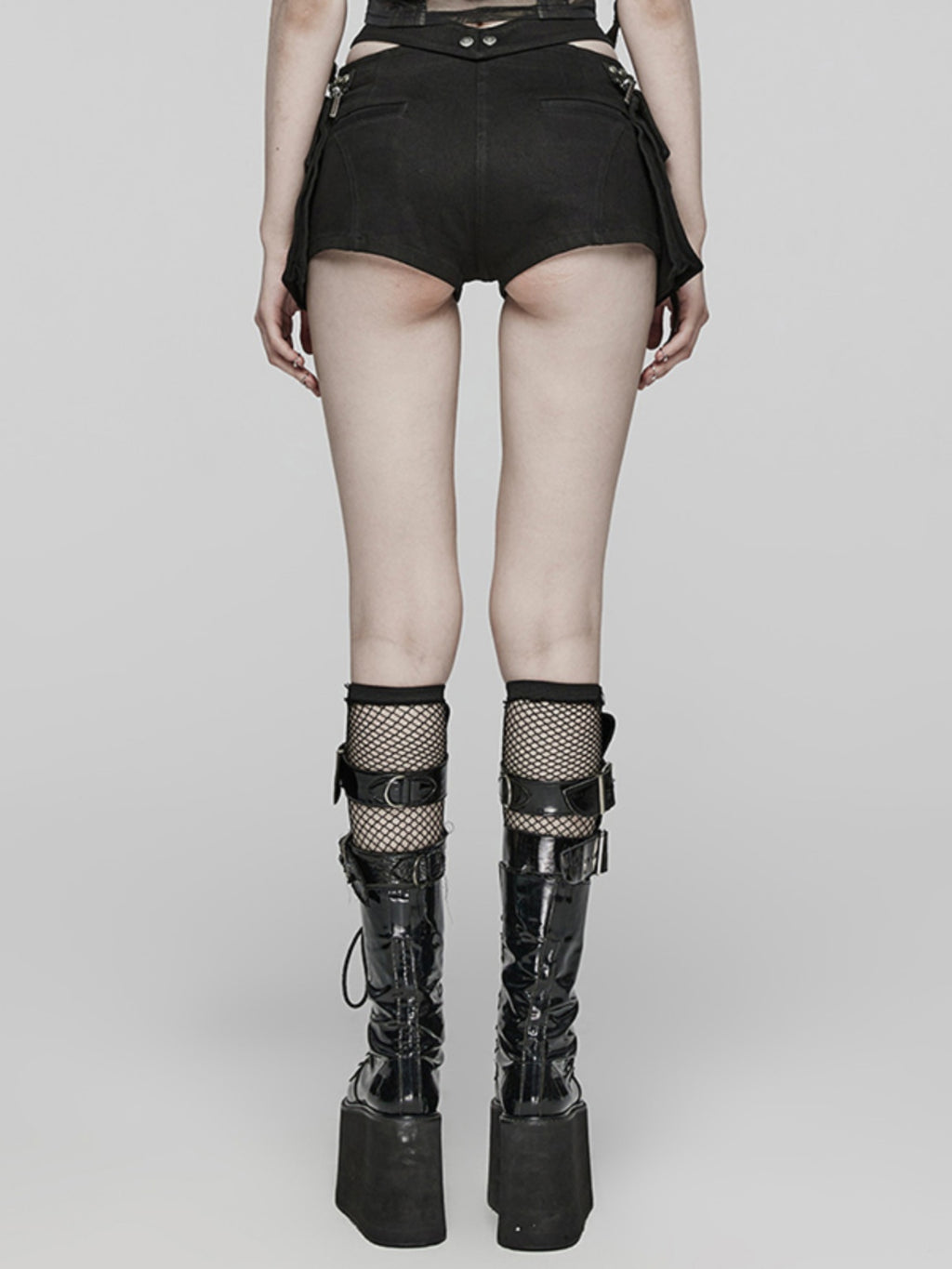 Low-Rise Cutout Utility Hot Shorts