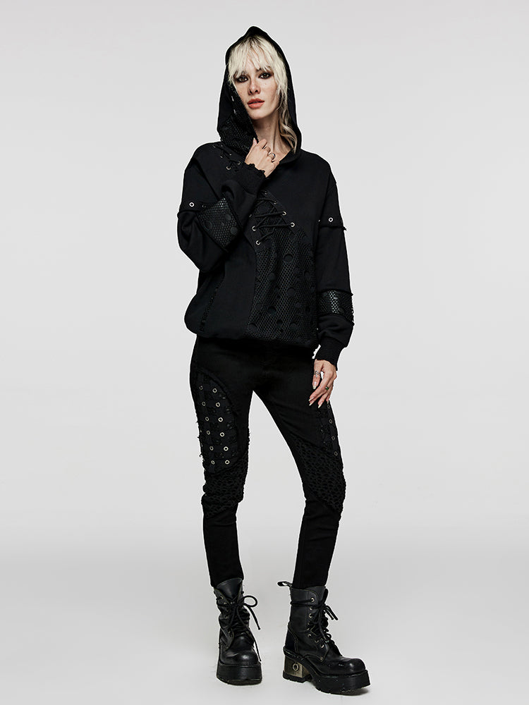Dark Loose Knit Hoodie