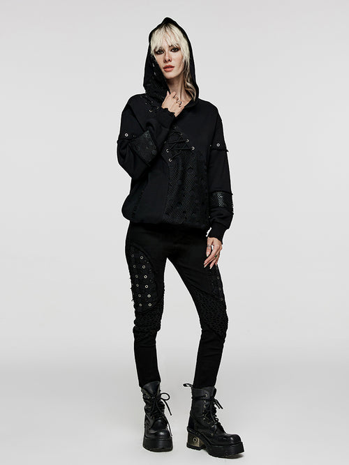 Dark Loose Knit Hoodie