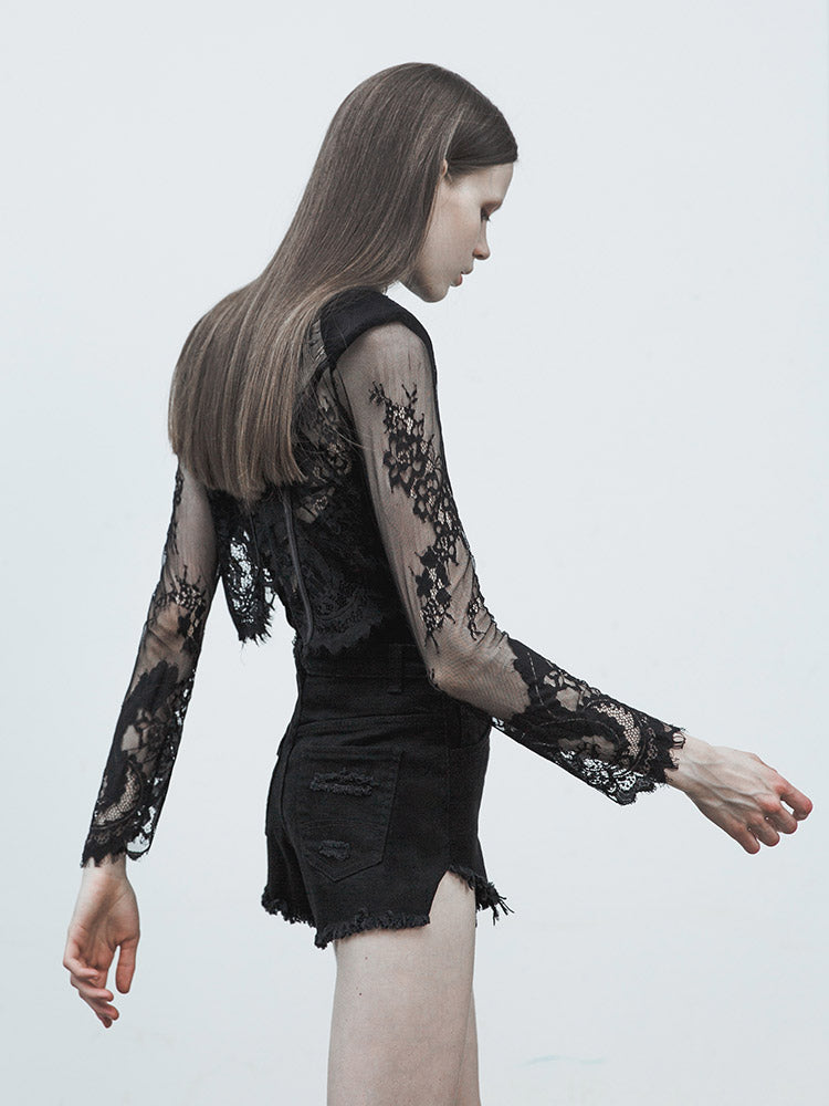 Sheer Lace Sunproof Shrug Top