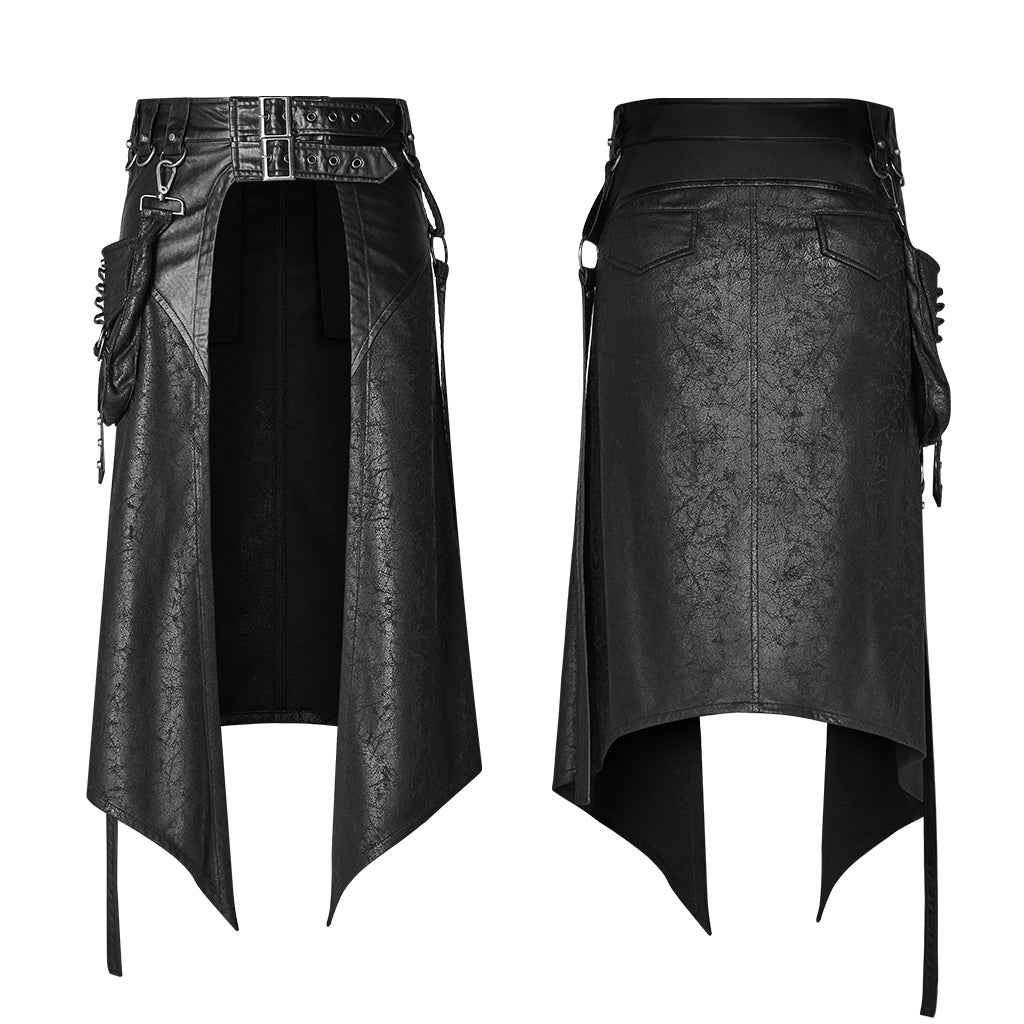 Gothic Rock Men’s Midi Skirt