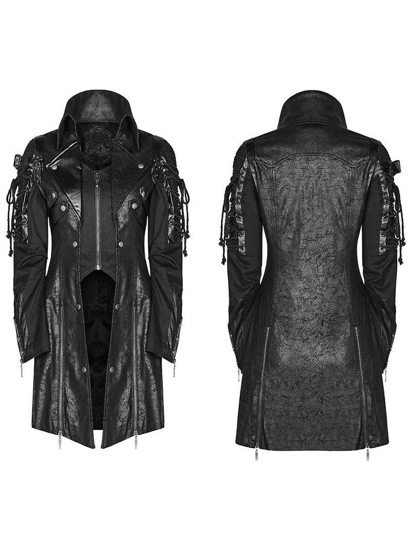 Cyber Gothic Leather Coat