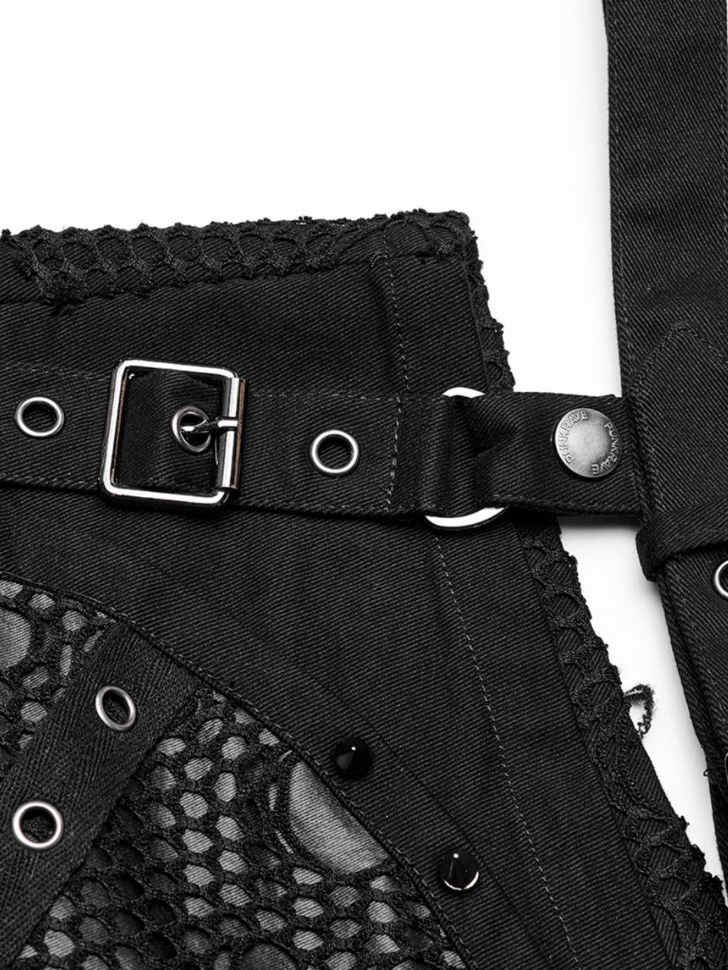 Punk Wide-Leg Ripped Denim Shorts