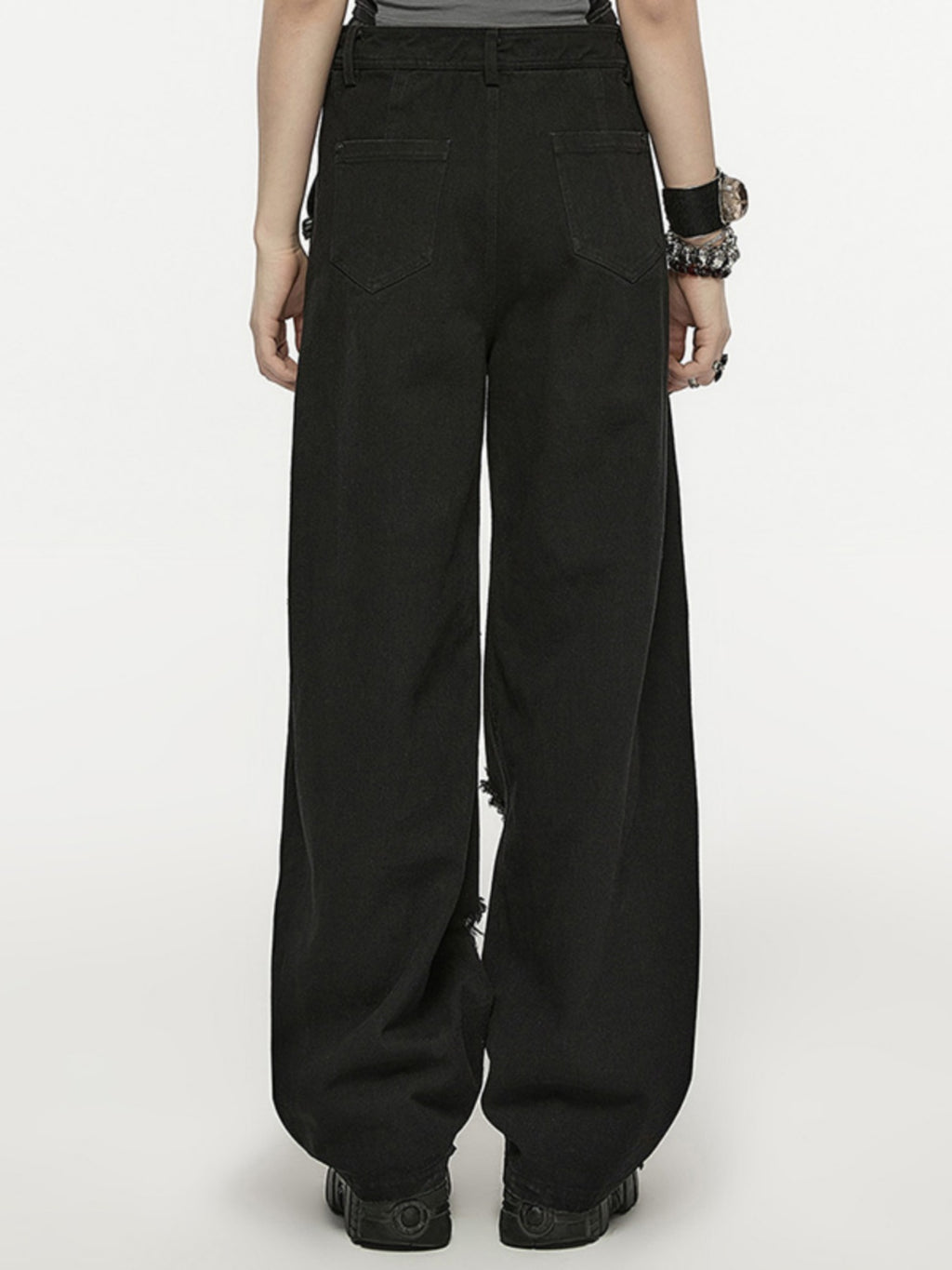 Loose Straight Punk Denim Pants