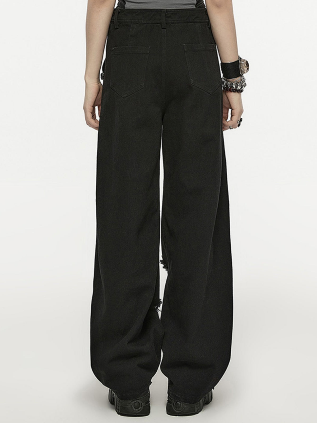Loose Straight Punk Denim Pants