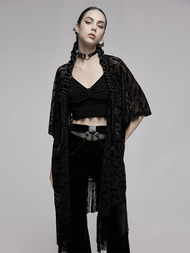 Techwear Gothic Cape Cardigan
