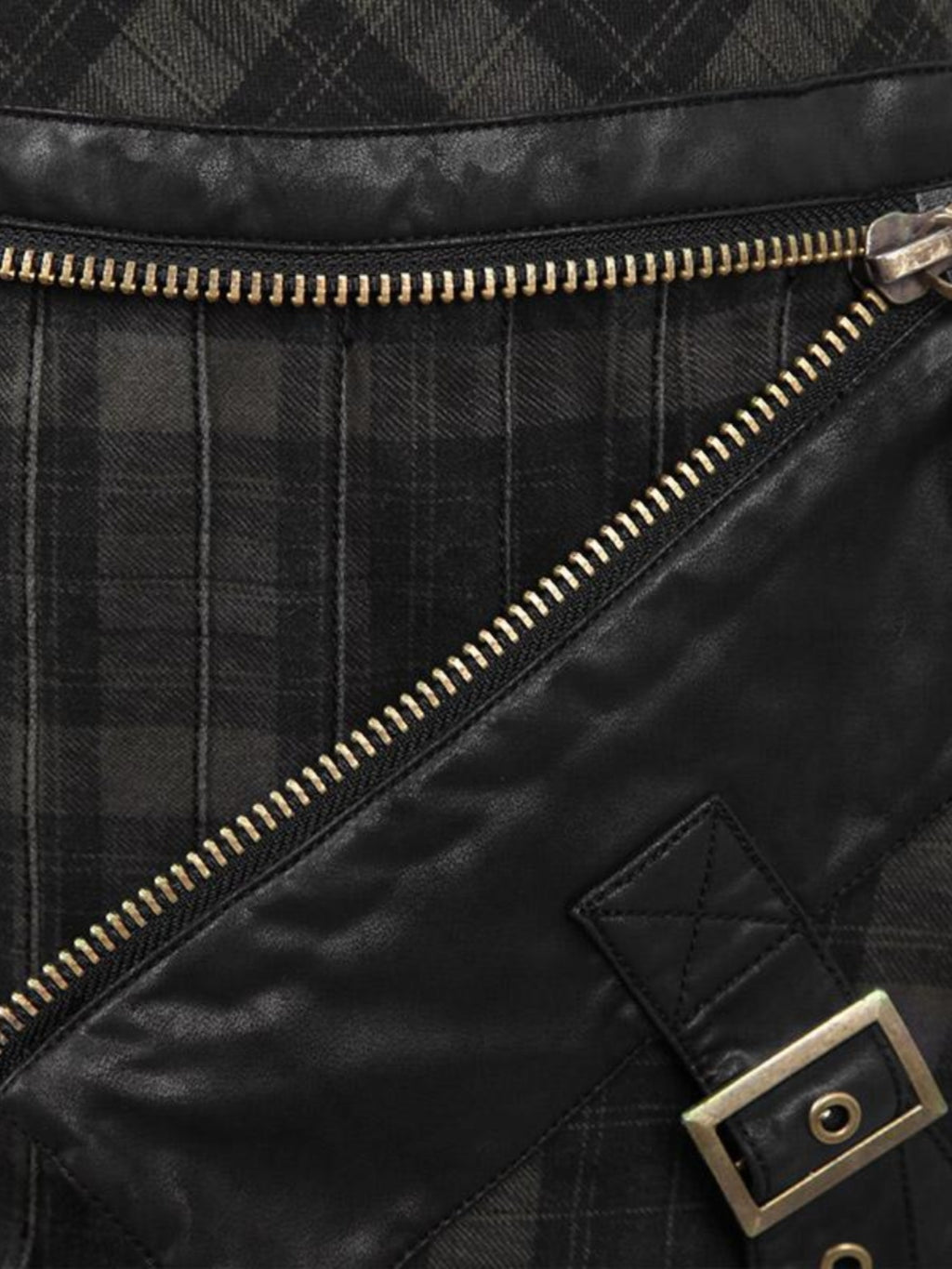 Punk plaid Scottish midi skirt