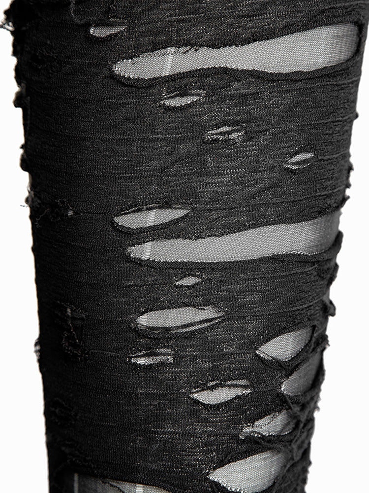Goth Cutout Steampunk Skinny Pants