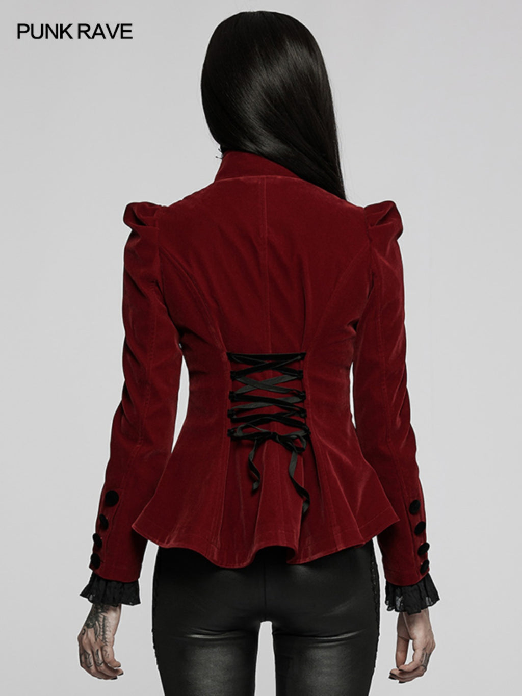 Goth Velvet High-Neck Jacket