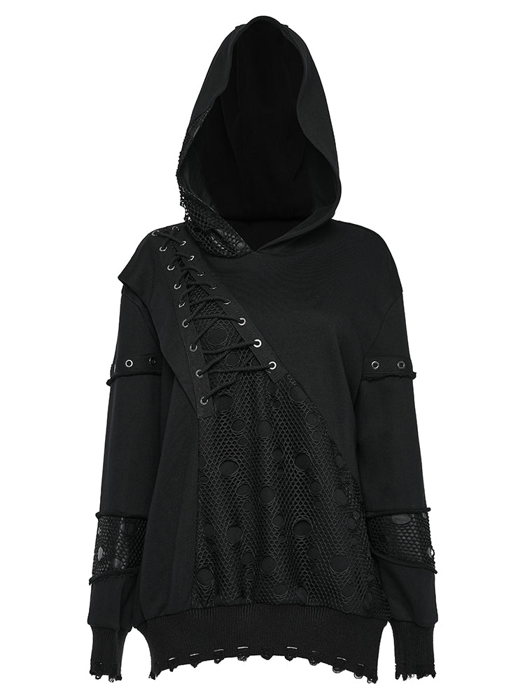 Dark Loose Knit Hoodie