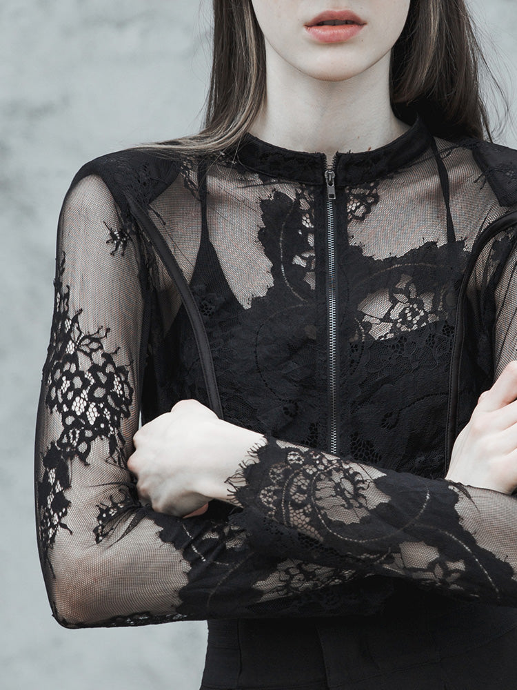 Sheer Lace Sunproof Shrug Top
