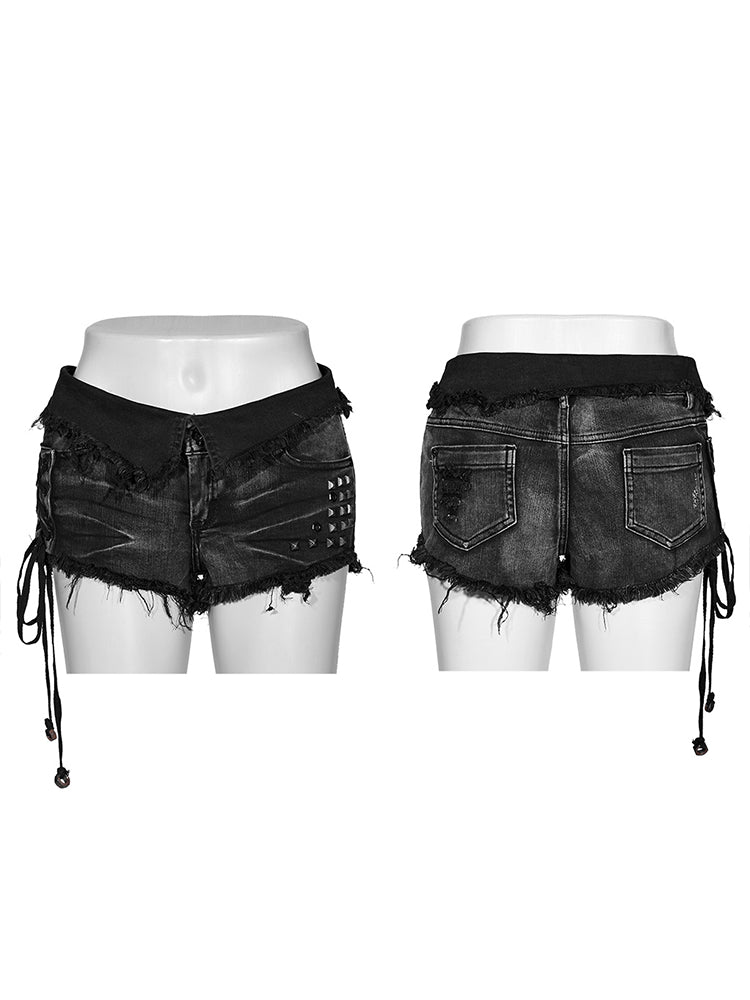 Punk Low-Rise Denim Hot Shorts