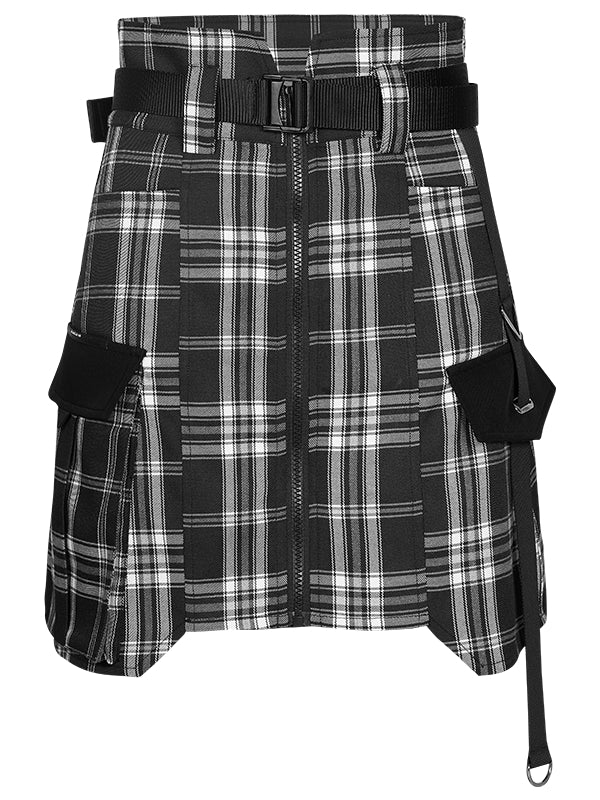 Utility High-Waist A-Line Skirt