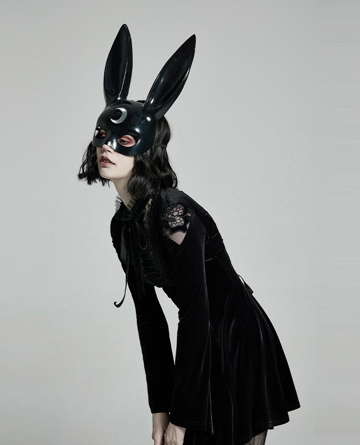 Embroidered Velvet Belted Mini Dress