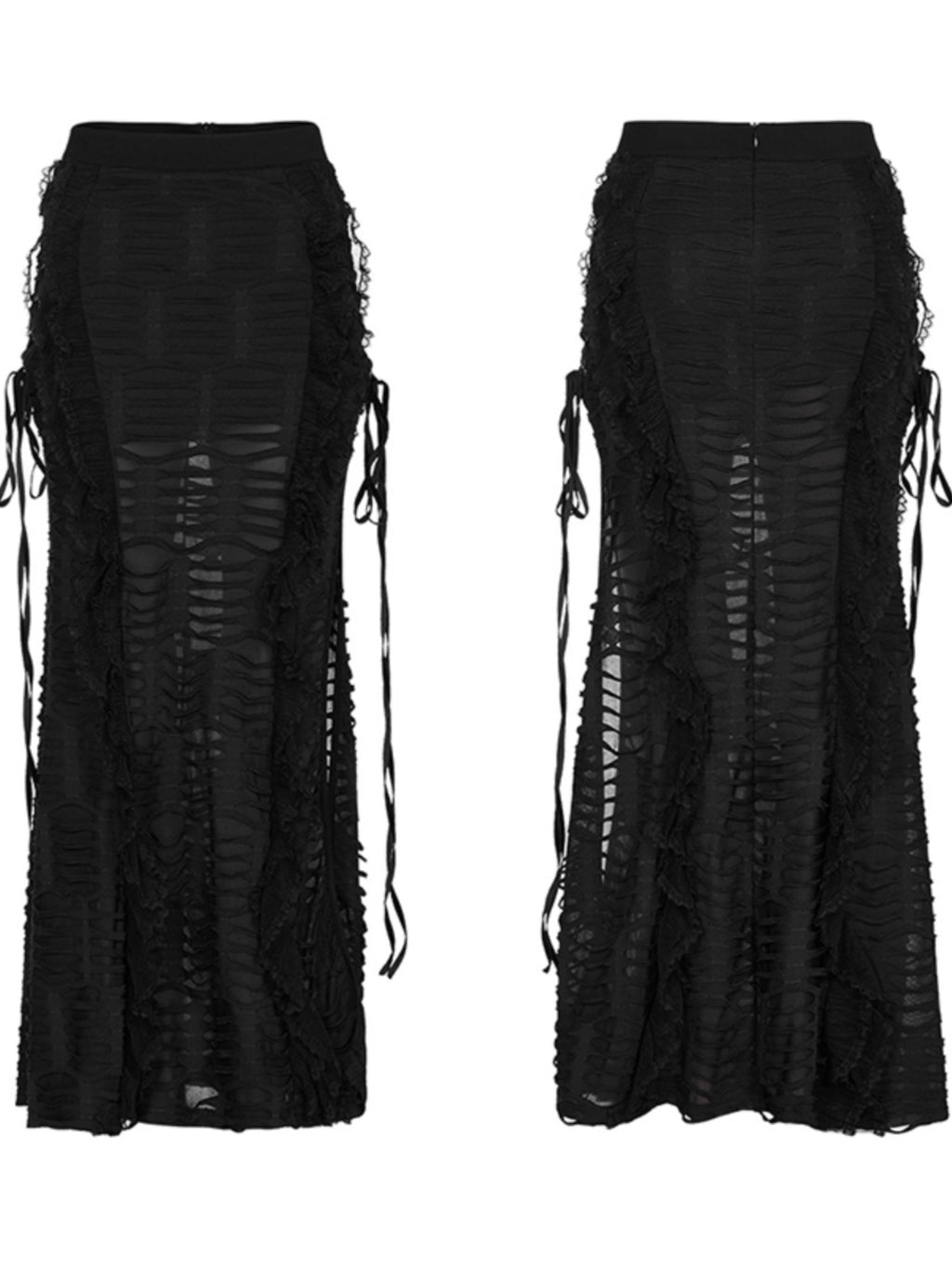 Goth slit bodycon maxi skirt