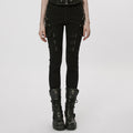 Black Stretch Skinny Punk Jeans