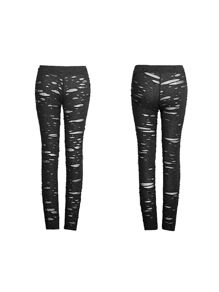 Goth Cutout Steampunk Skinny Pants