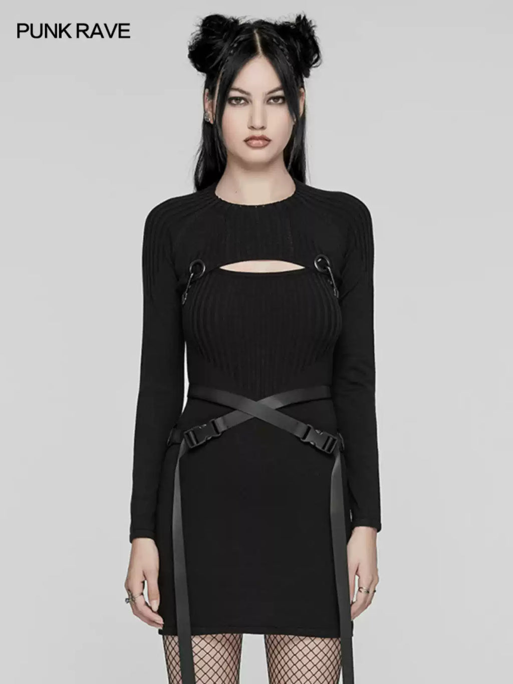Punk Knit Two-Piece Mini Dress