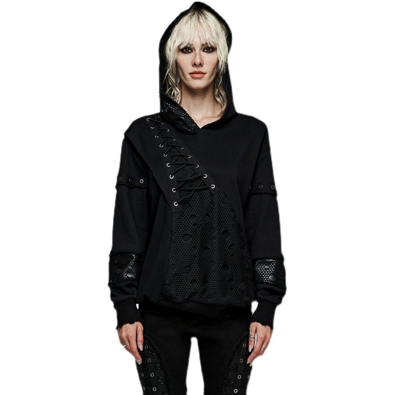 Dark Loose Knit Hoodie