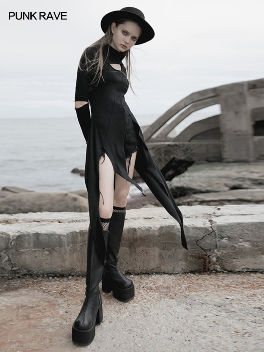 Asymmetric Cutout A-Line Dress