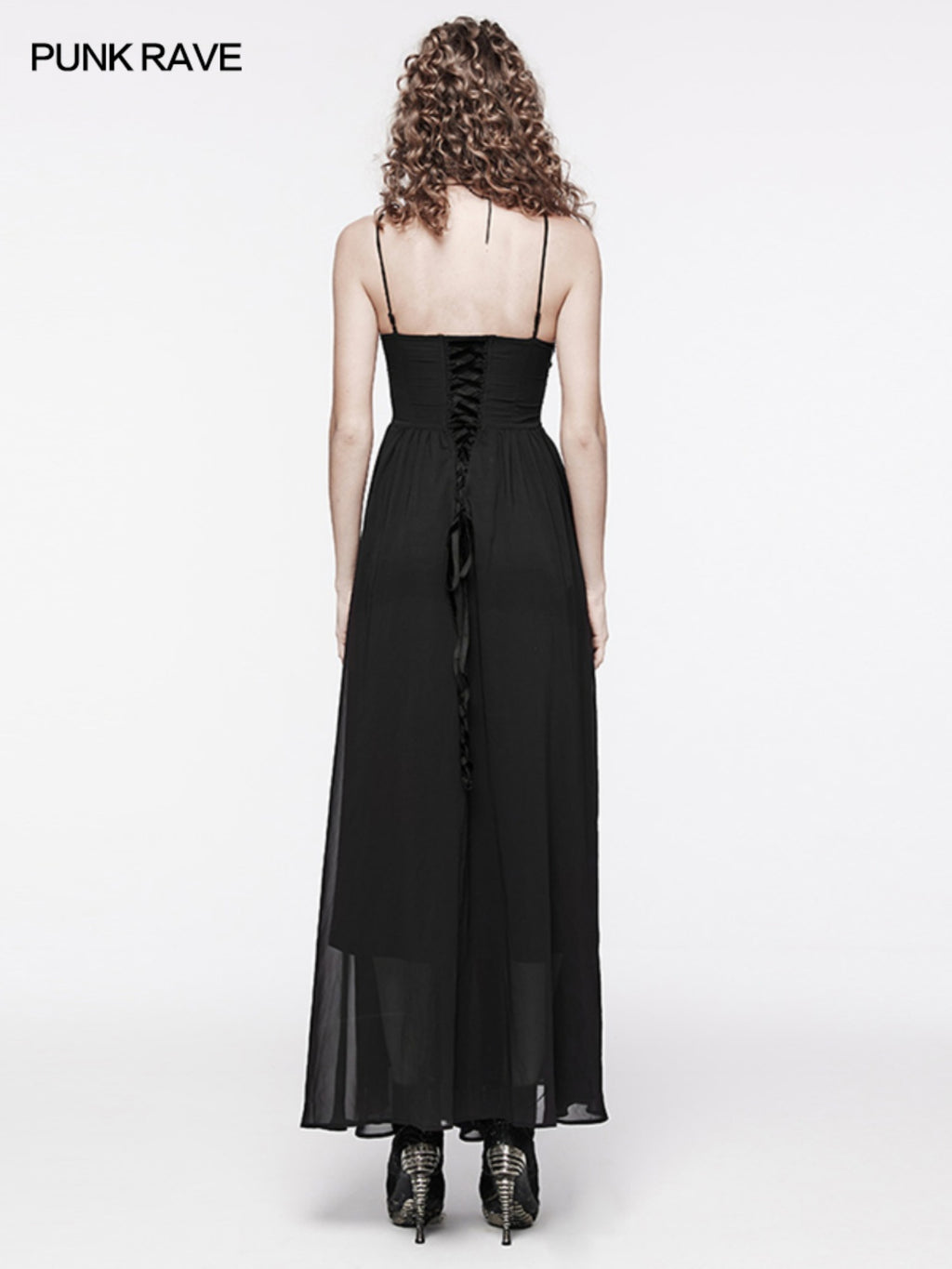 Elegant Black Slip Evening Gown