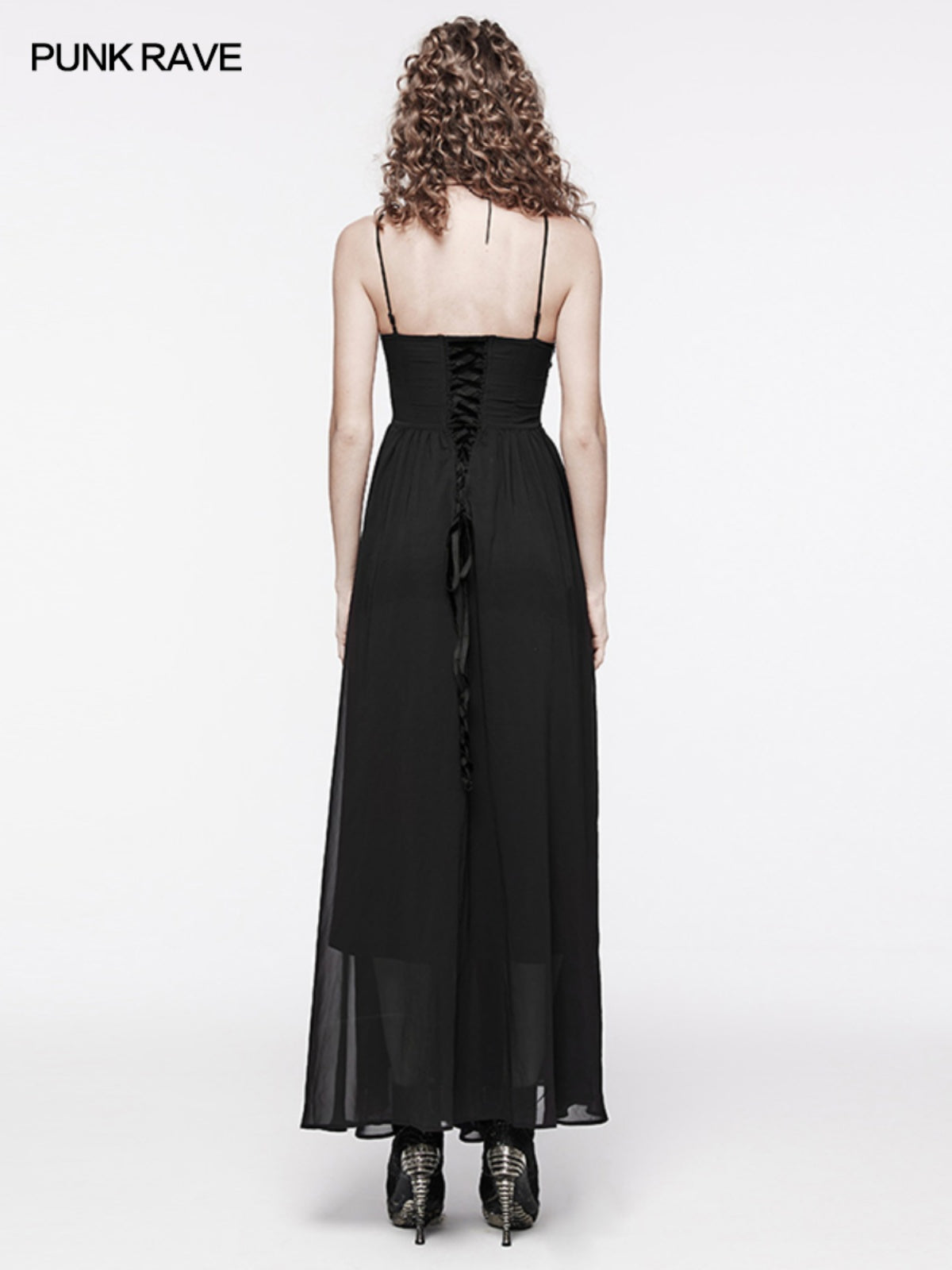 Elegant Black Slip Evening Gown