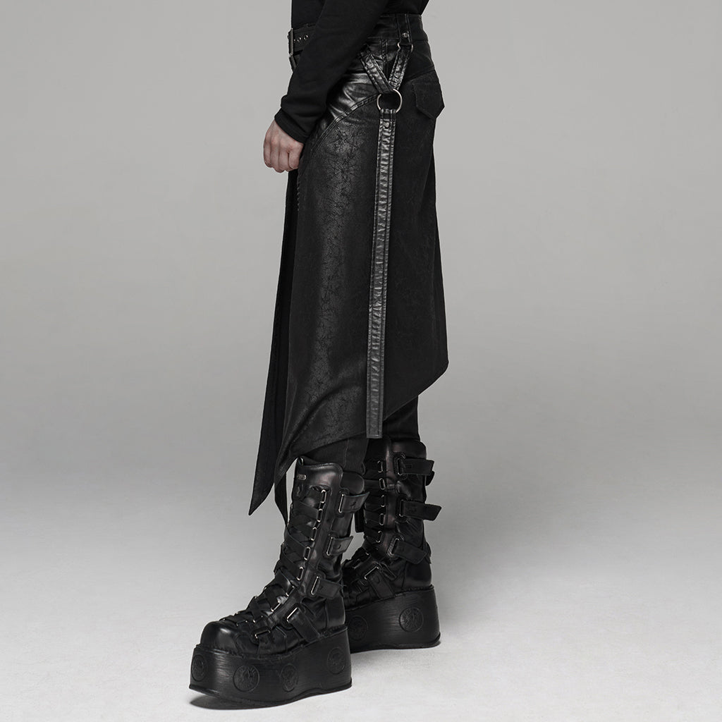 Gothic Rock Men’s Midi Skirt