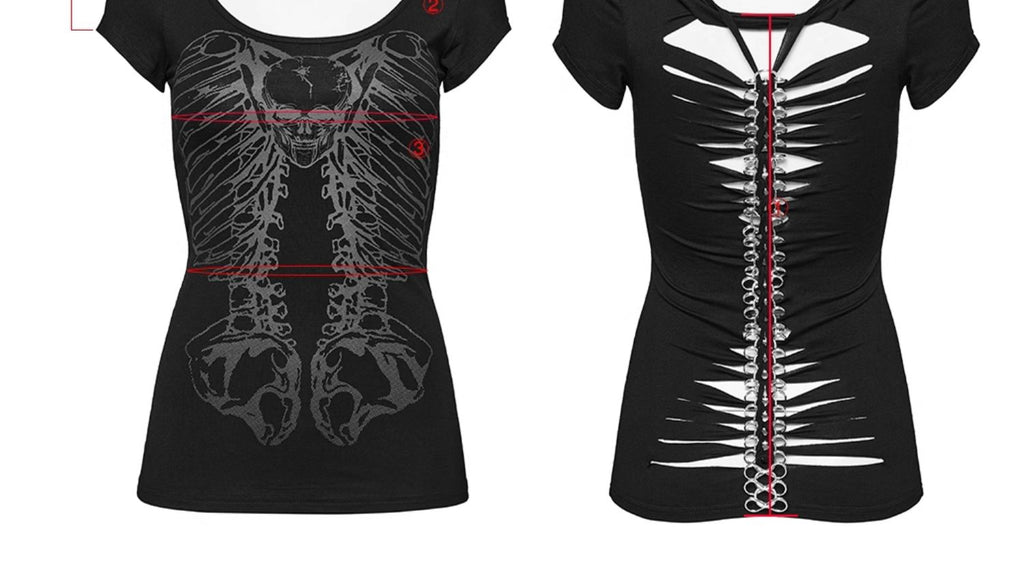Backless Punk Tee Slim Top