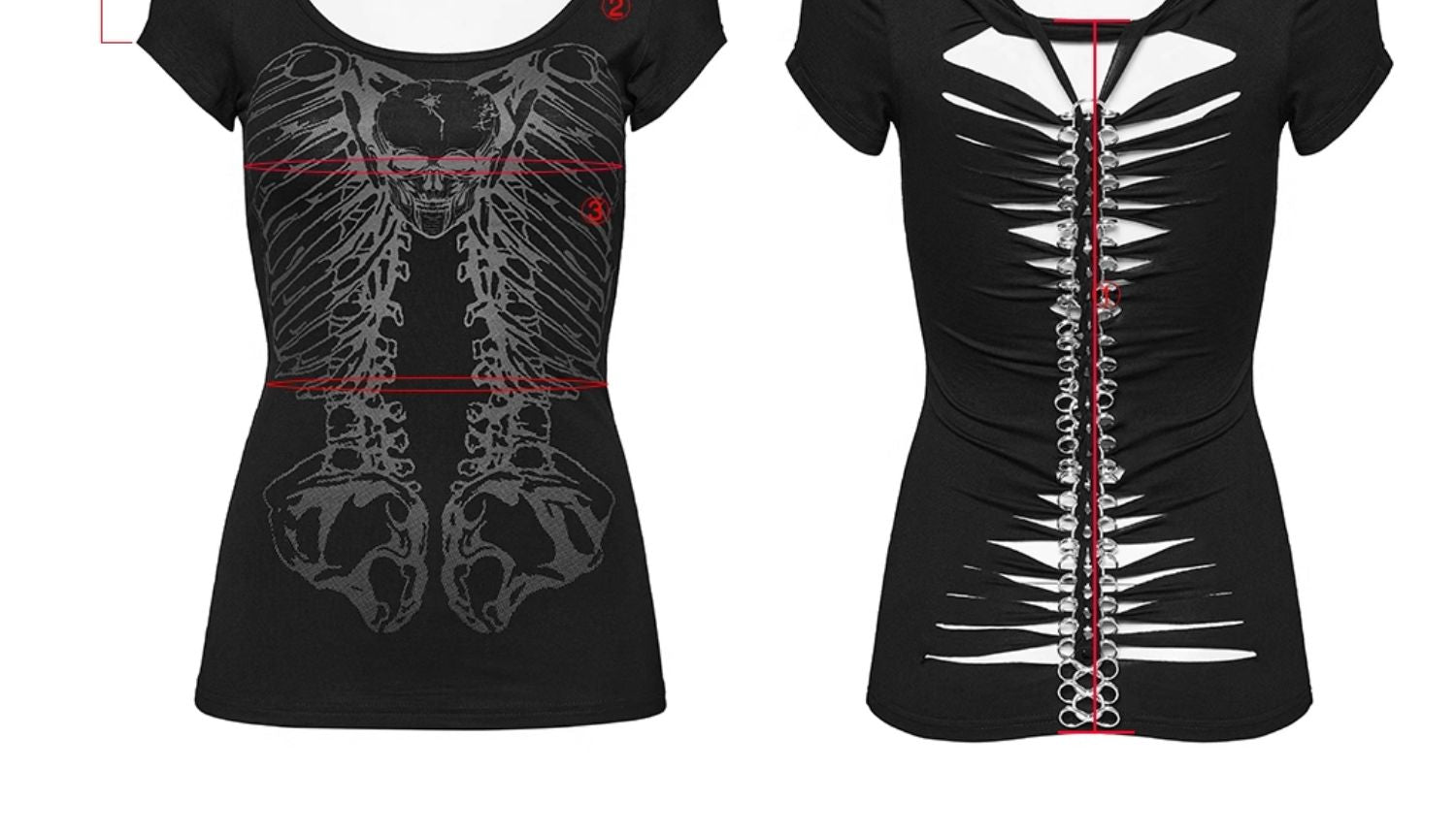 Backless Punk Tee Slim Top
