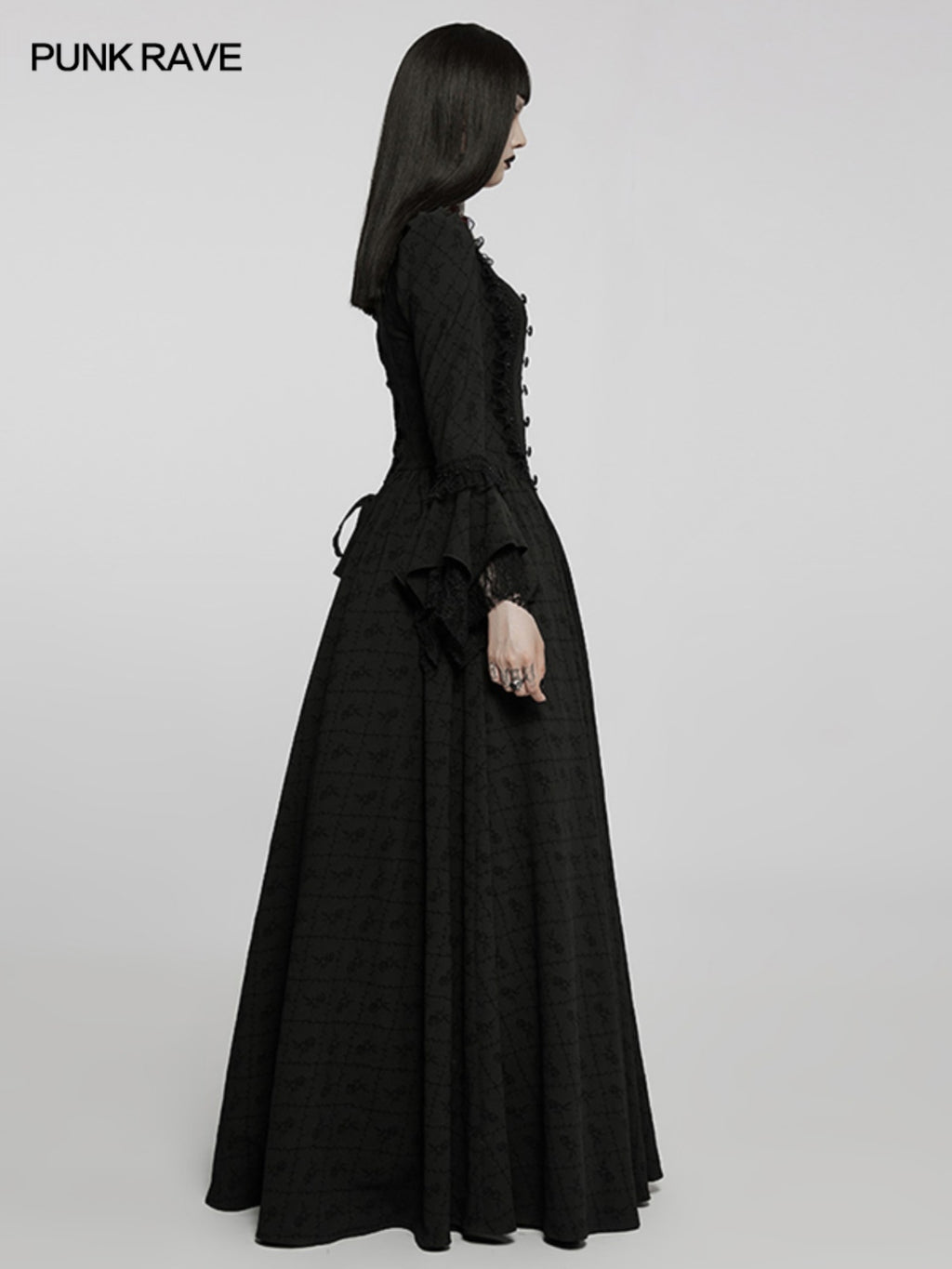 Rose Print Elegant Maxi Gown