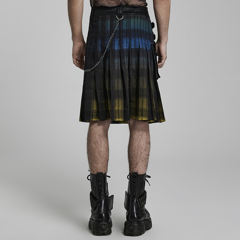 Punk plaid Scottish A-line skirt