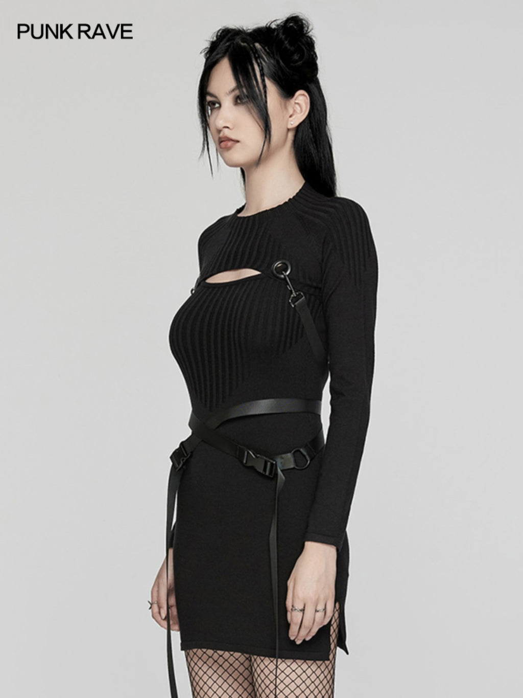 Punk Knit Two-Piece Mini Dress