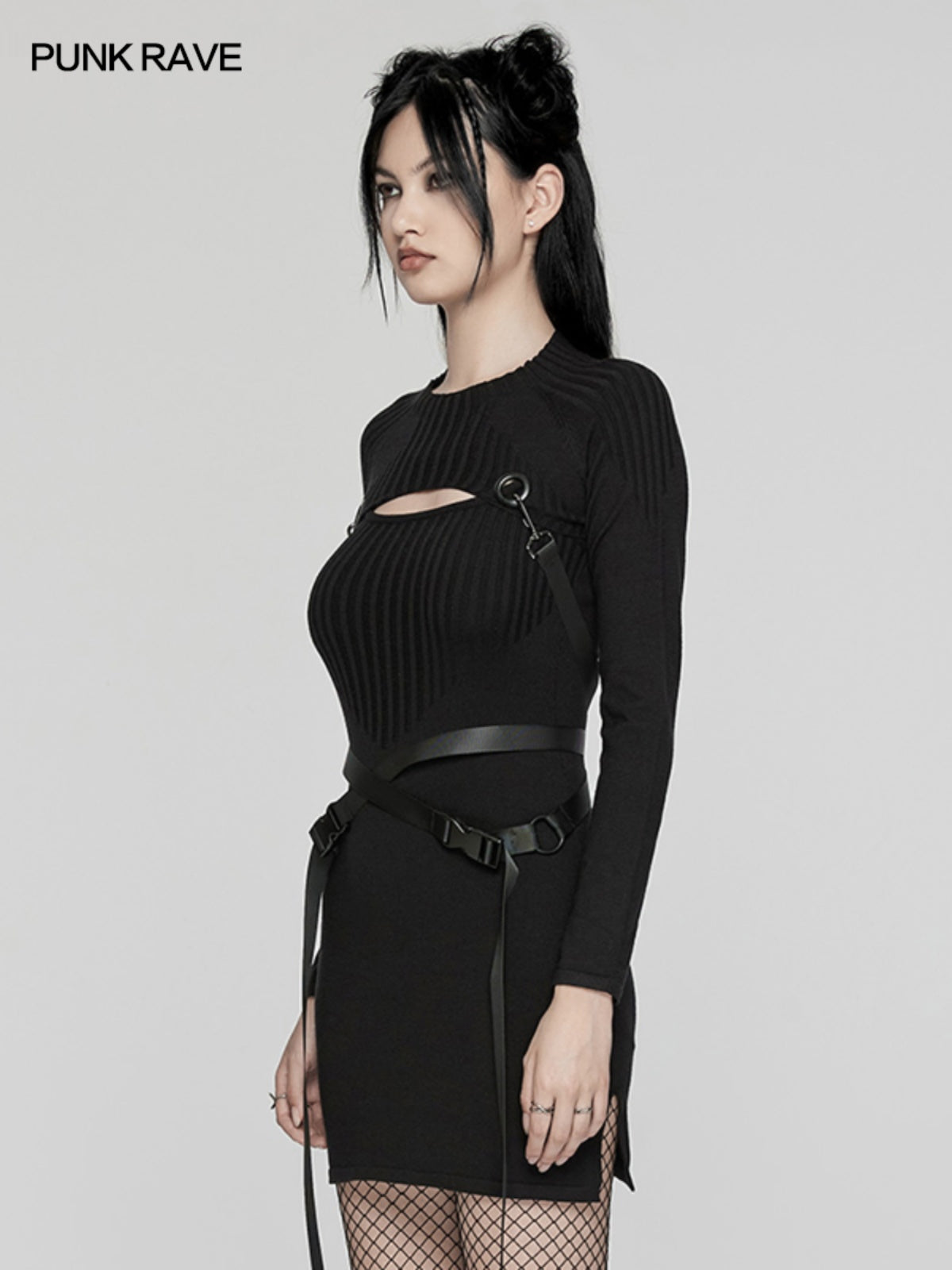 Punk Knit Two-Piece Mini Dress