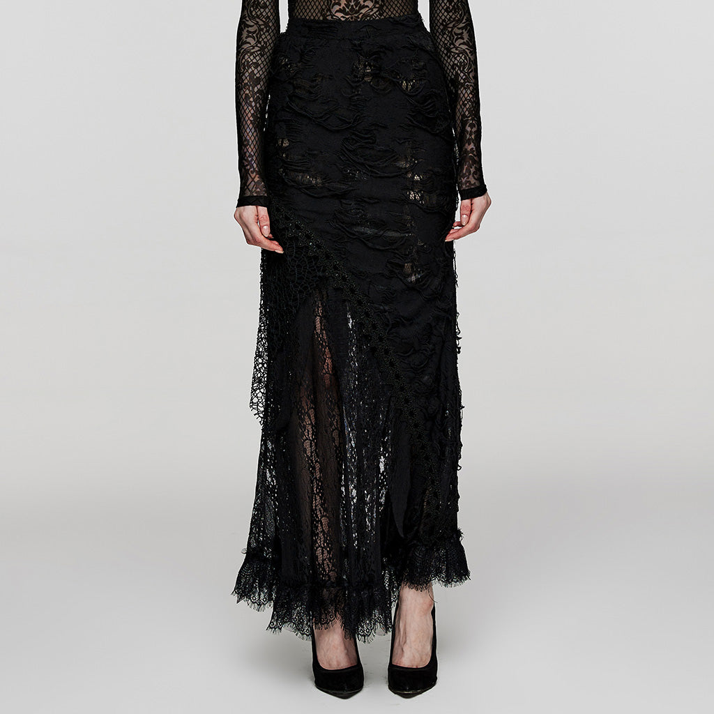 Black Lace Mermaid Skirt