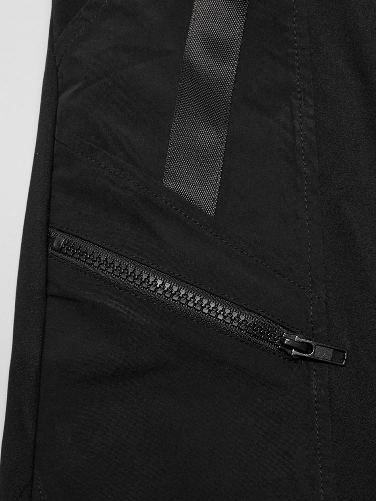 Cyberpunk High-Slit Cargo Flare Pants
