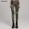 Punk Fitted Black Stretch Leggings