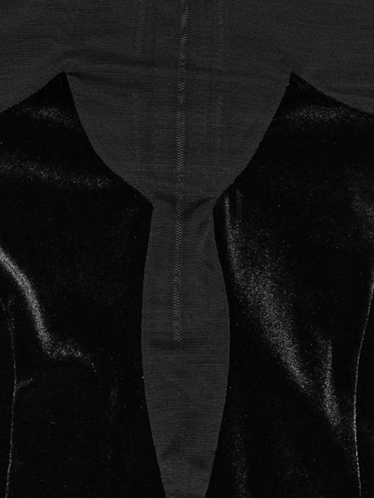 Velvet Lace Black Evening Gown
